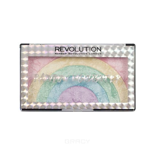MakeUp Revolution, Хайлайтер для лица Rainbow Highlighter, 5 оттенков