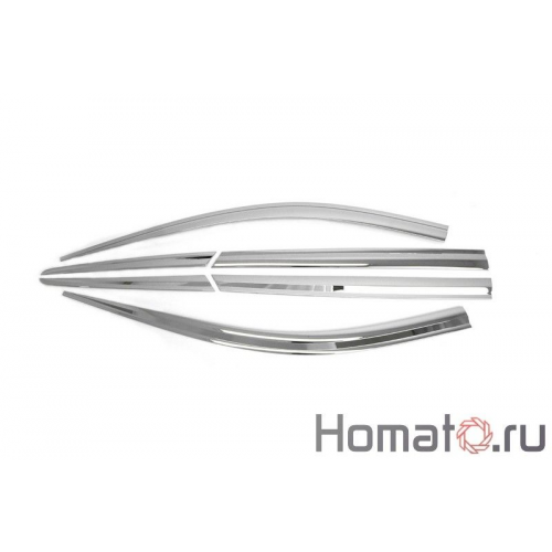Хром дефлекторы окон Autoclover «Корея» для Hyundai Santa FE III IX45 2012+