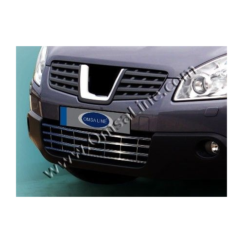 Решетка в передний бампер, нерж. для NISSAN Qashqai