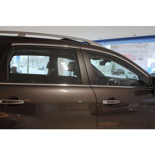Верхние хром молдинги стекол для Chevrolet Captiva 2006-2016