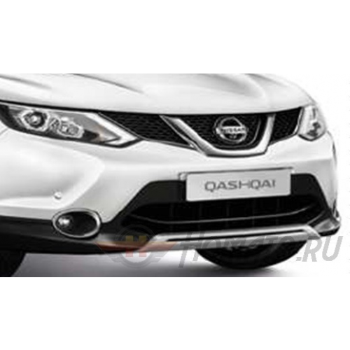 Декоративная накладка на передний бампер для NISSAN Qashqai 2014+