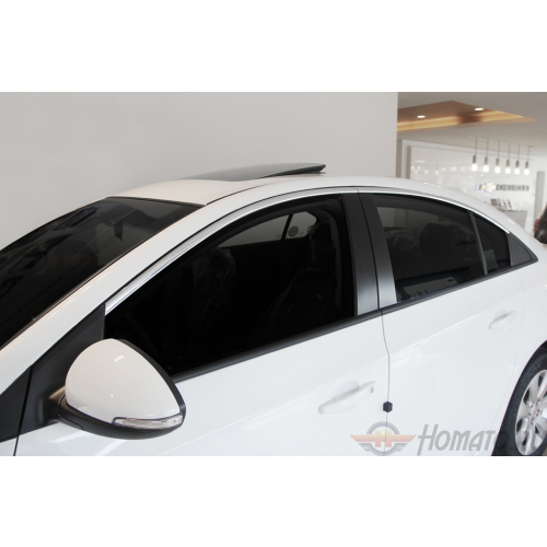 Верхние хром молдинги стекол для Chevrolet Cruze 2009-2015 (седан)
