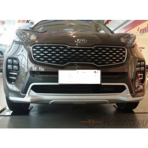 Накладка переднего бампера для Kia Sportage 2016+