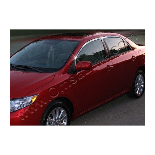 Верхние молдинги стекол, нерж., 4 части для TOYOTA Corolla