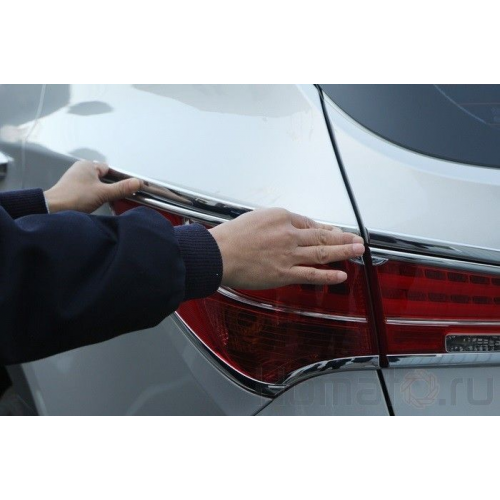 Хромированные молдинги задних фонарей, Abs пластик для HYUNDAI Santa Fe