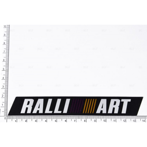 Шильд "Ralliart" Для Mitsubishi, Самоклеящийся, Цвет: Черный, 1 шт. «137mm*19mm»