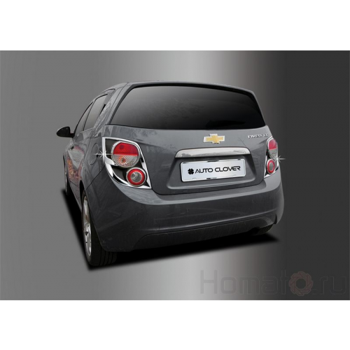 Хром молдинги задних фонарей для Chevrolet / Aveo«5» / 2011~Current