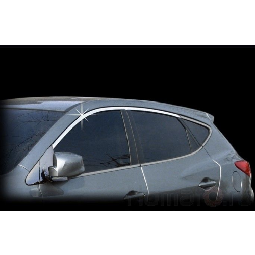 Молдинги окон верхние, Abs пластик, хром для HYUNDAI ix35