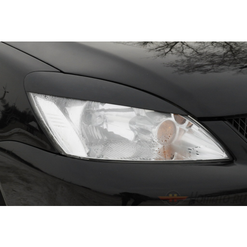 Накладки на передние фары спорт (реснички) для Mitsubishi Lancer IX 2005-2007 | глянец (под покраску)