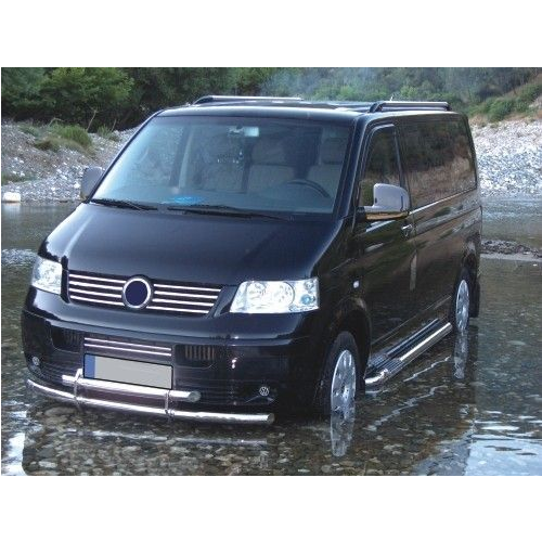 Решетка в передний бампер, нерж., 2 части для VW T5 Transporter