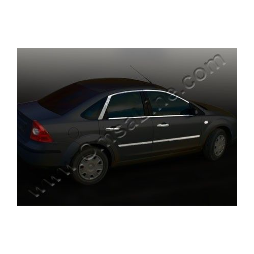 Верхние молдинги стекол, нерж., 6 частей для FORD Focus II