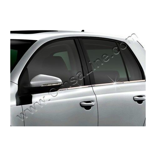 Нижние молдинги стекол, нерж., 4 части для VW Golf VI