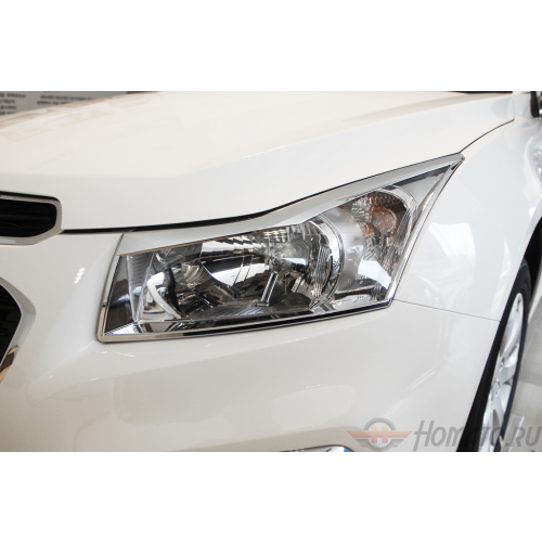 Хром накладки передних фар для Chevrolet Cruze 2009-2015