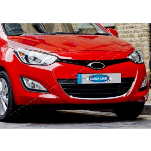 Окантовка на решетку воздухозаборника, нерж., 1 часть, U type «HB 5D» для HYUNDAI i20 "13-