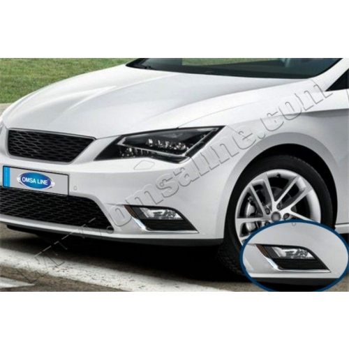 Окантовка на противотуманные фонари, нерж., 2 части для SEAT Leon