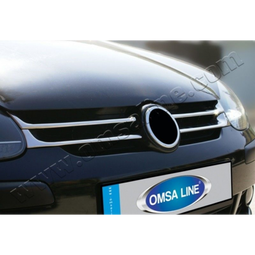 Накладки на решетку радиатора, нерж., 8 частей для VW Golf V "03-09"