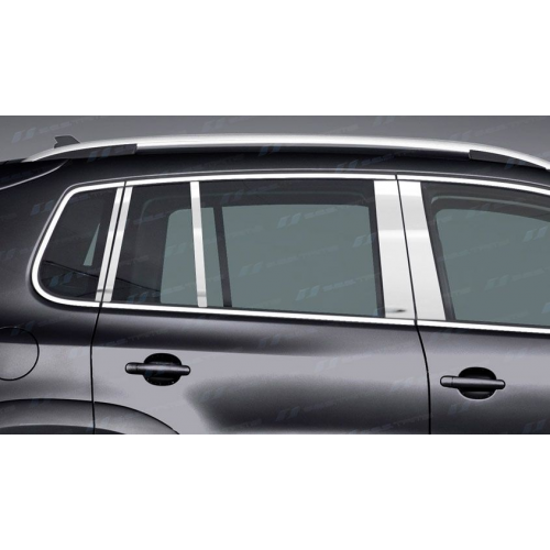 Молдинги дверных стоек, нерж., 10 частей для VW Tiguan "08-/"11-