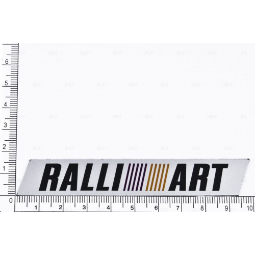 Шильд "Ralliart" Для Mitsubishi, Самоклеящийся, Цвет: Серый, 1 шт. «100mm*14mm»