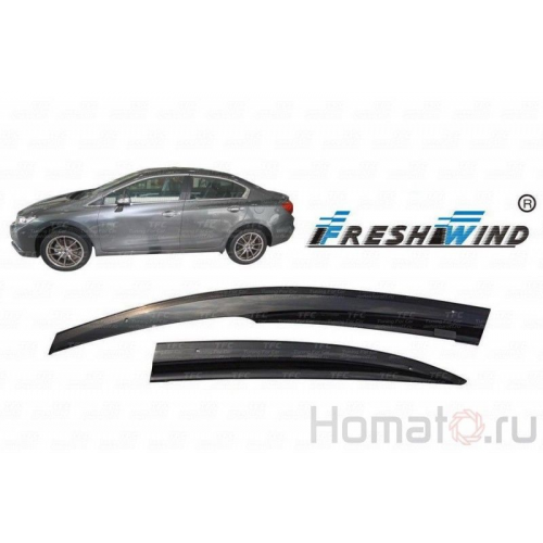 Дефлекторы окон Honda Civic IX 4D : OEM Type Mugen Style