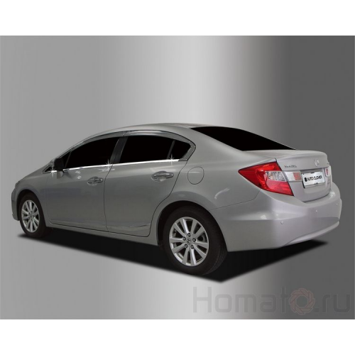 Хром молдинги низа стекол для Honda Civic 9 2012+