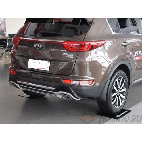 Тюнинговая накладка заднего бампера для Kia Sportage 2016+