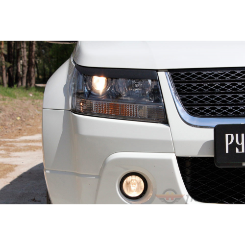 Накладки на передние фары (реснички) для Suzuki Grand Vitara 2008+ | глянец (под покраску)
