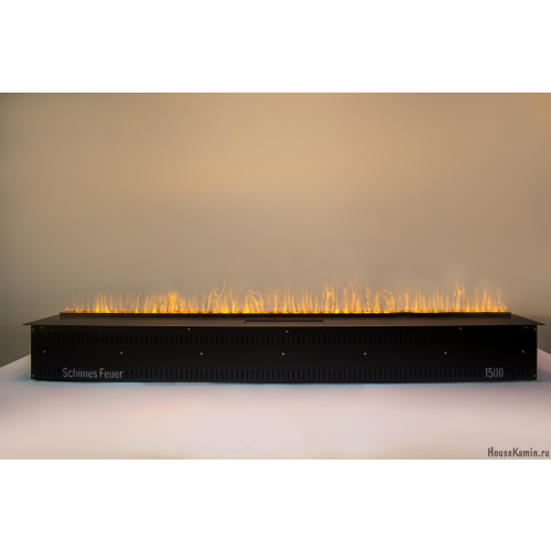 Электрический паровой очаг Schones Feuer 3D FireLine 1500 Wi-Fi с эффектом "живого пламени" и управлением Алисой от Яндекса