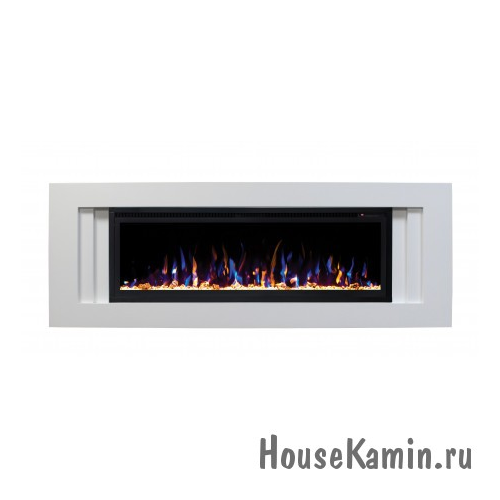 Каминный комплект Stockholm 42 (белый) с электрокамином RealFlame Saphir 42