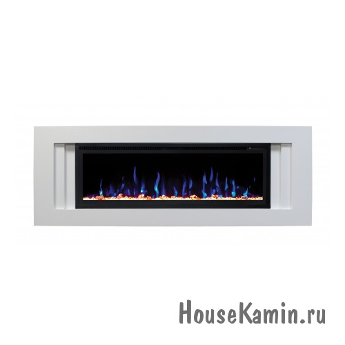 Каминный комплект Stockholm 50 (белый) с электрокамином RealFlame Saphir 50