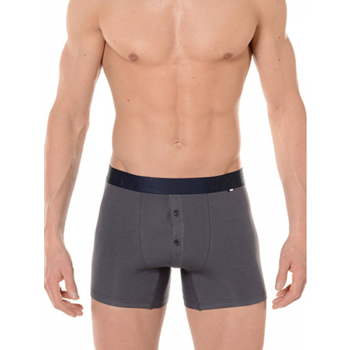 Стильные мужские трусы из хлопка серого цвета HOM Victor 01089cZU