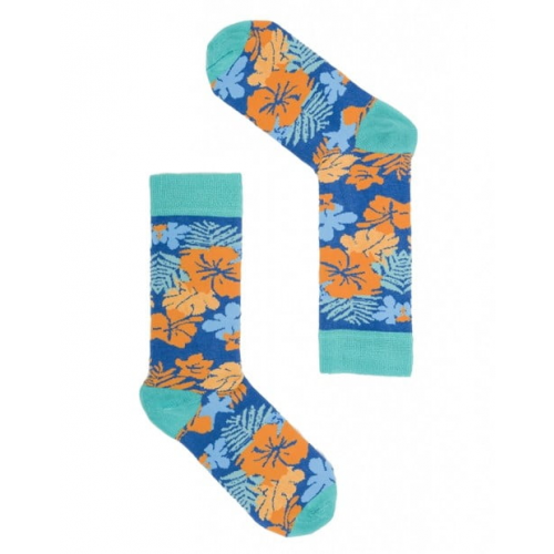 Веселые синие носки унисекс "Tahiti Night" Sammy Icon