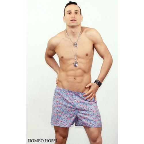 Яркие и удобные мужские семейные трусы из хлопка фиолетового цвета Romeo Rossi Erotica RR1206 фиолетовый