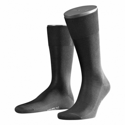 Тонкие однотонные мужские носки из хлопка черного цвета Falke 14651 №9 Maco (муж.) Черный 3000