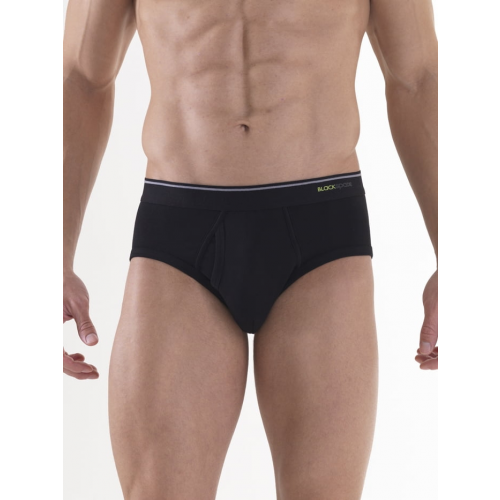 Мягкие хлопковые трусы-брифы с "гульфиком" черного цвета BlackSpade TENDER COTTON b9224 черный
