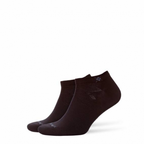 Стильные черные укороченные мужские носки из хлопка с мелким узорным принтом Falke 21052 Everyday 2-Pack (муж.) Черный 3000