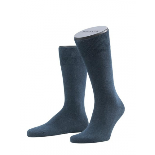 Мужские носки из хлопка с высокой износостойкостью синего цвета Falke 14645 Family SO (муж.) Синий 6490