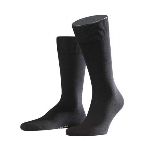 Нежные мужские носки из хлопка и шелка черного цвета Falke 13006 Yale SO (муж.) Черный 3000