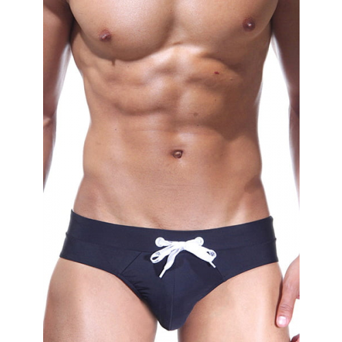 Эластичные мужские плавки-мини чёрного цвета Oboy Summer Boys 6350c01