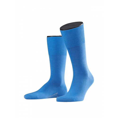 Мужские теплые носки из шерсти мериноса и хлопка синего цвета Falke 14435 Airport (муж.) Голубой 6326