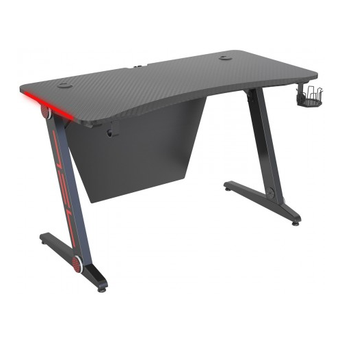 CACTUS Стол игровой Cactus CS-GTZ-BK-CARBON-RED столешница МДФ карбон каркас черный красная подсветка