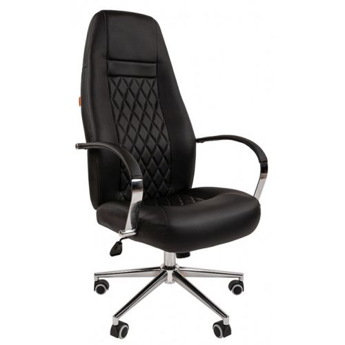 Кресло CHAIRMAN 950 экокожа черная хром