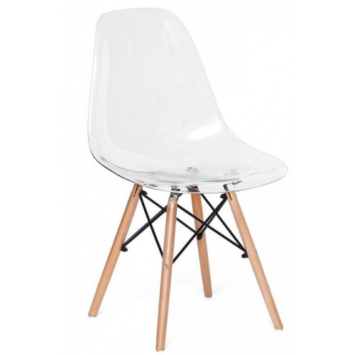 TetChair Стул Синди CINDY mod 001 EAMES пластик прозрачный, ножки бук