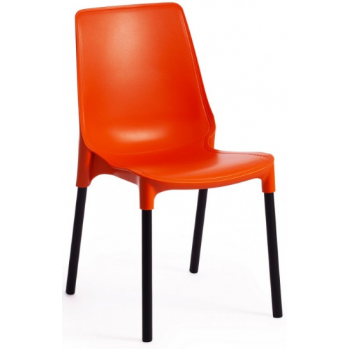 TetChair Стул GENIUS mod 75 пластик оранжевый, ножки металл