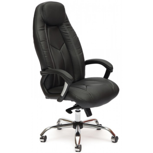 TetChair Кресло руководителя BOSS lux БОСС Люкс экокожа черный с перфорацией