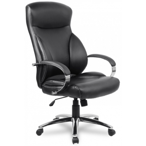 RealChair Кресло руководителя College H-9582L-1K черная иск. кожа