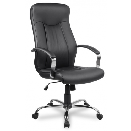 RealChair Кресло руководителя College H-9152L-1 черная иск. кожа