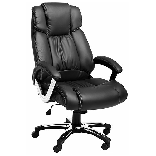 RealChair Кресло руководителя College H-8766L черная иск. кожа