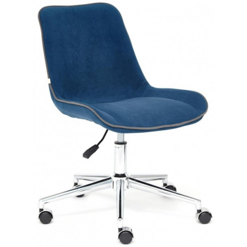 TetChair Кресло офисное STYLE Стайл флок синий, пиастра