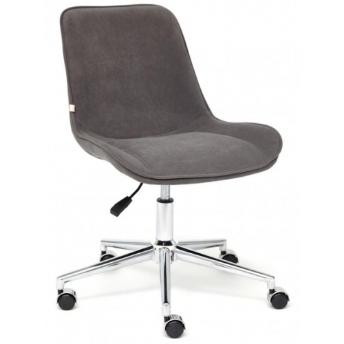 TetChair Кресло офисное STYLE Стайл флок серый, пиастра