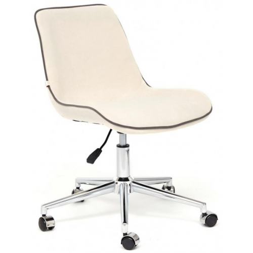 TetChair Кресло офисное STYLE Стайл флок молочный, пиастра